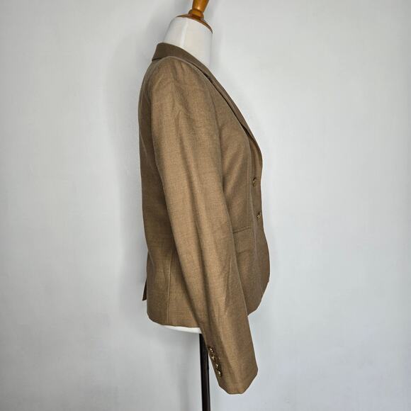 J. Crew Factory Original Schoolboy Blazer Wool Camel Preppy Academia Women 2 - Picture 3 of 13